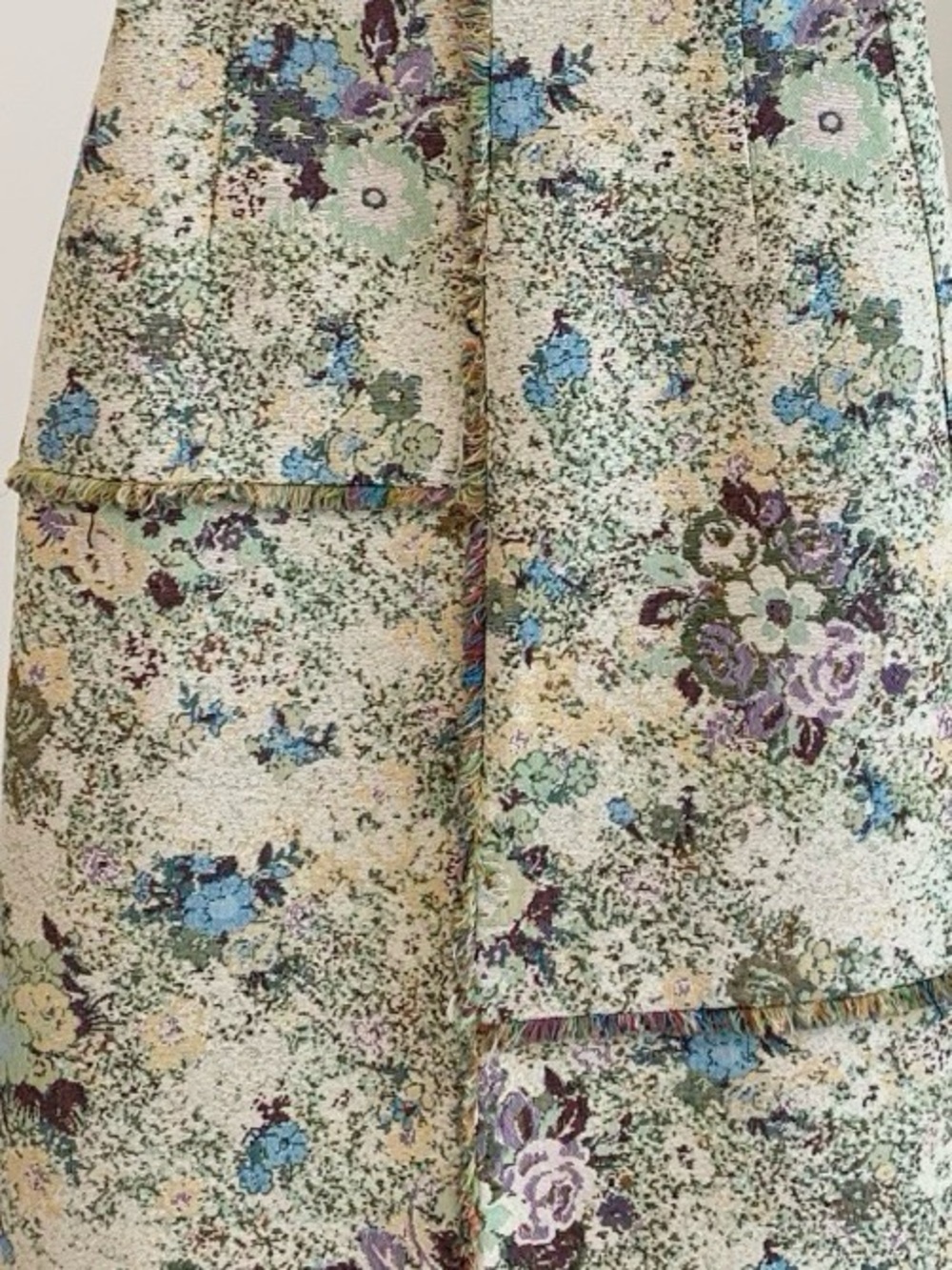 Alemais Whitney Skirt Floral Tweed Fringe Midi Skirt, 6 8 10 12 - Picture 9 of 10